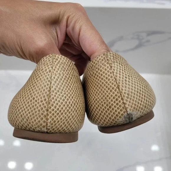 Tory Burch Serena Ballet Flat Vitraux Snake Clay Gold Cap Toe - Picture 10 of 16